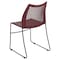 Flash Furniture Burgundy Plastic Stack Chair, PK5 5-RUT-498A-BY-GG - alternate 2
